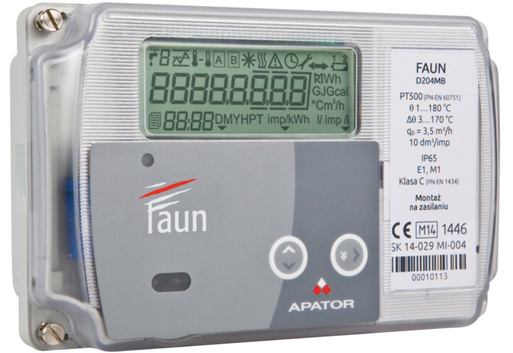 Устройство измерительное для теплосчетчиков для системы отопления APATOR Faun Счетчики воды и тепла